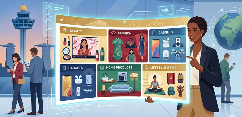 International shopper using Douyin-style content to discover Chinese product trends.